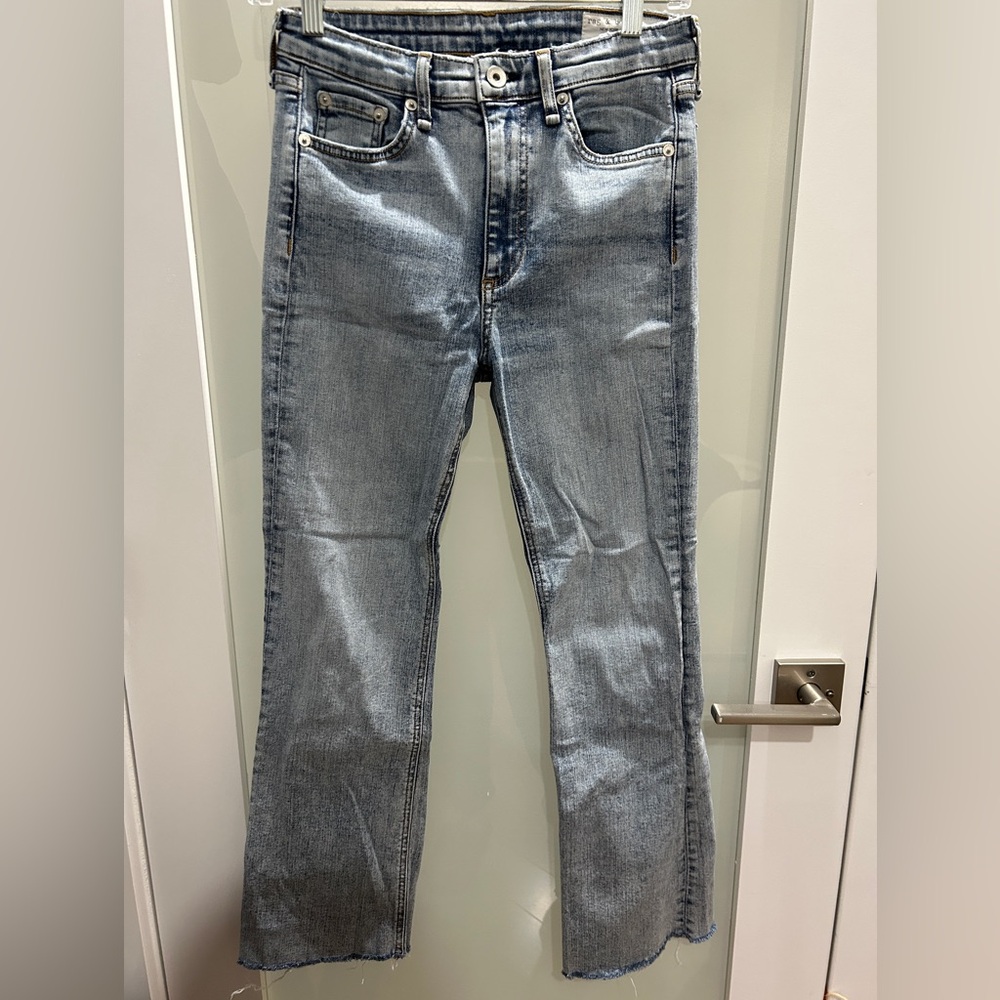 rag & bone Women's Straight Leg Jeans - Light Blue